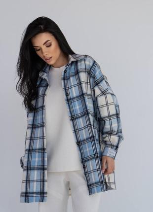 Тепла сорочка в клітинку кашемір