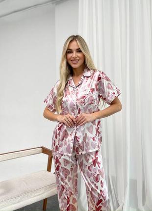 Пижама шелковая пижама размера m, l, xl, 2xl