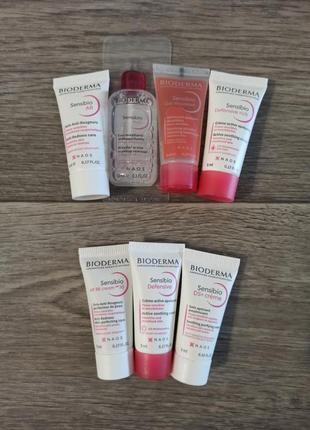 💝 bioderma sensibio мініатюри, пробники для догляду за чутливою шкірою, схильною до червоності