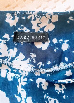 Симпатичное платье сине - белого цвета от бренда zara4 фото