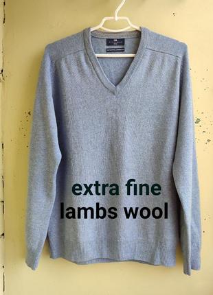 Оригінальний вовняний пуловер светр blue harbour 100% extra fine lambswool
