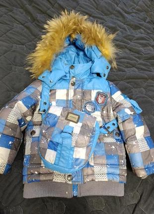 Зимова курточка на хлопчика з хутром