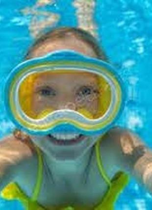 Дитячий комплект для підводного плавання та пірнання intex: маска + ласти + трубка4 фото