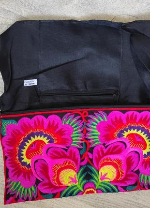 Косметичка, клатч с яркой цветной вышивкой. thailand4 фото