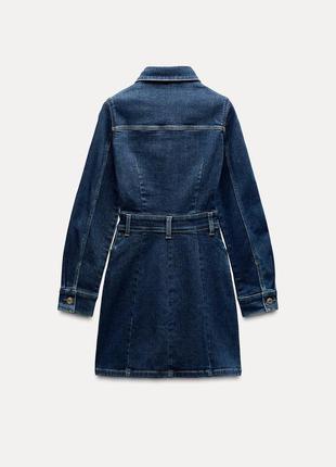 Коротка жіноча приталена  джинсова сукня zara new3 фото