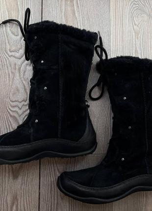 Шикарные фирменные брендовые замшевые зимние сапоги