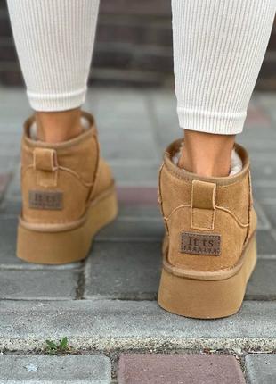 Жіночі уггі/ зимові сноубутси хутряні на високій підошві 37-41