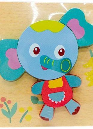 Пазли-вкладиші слоненя