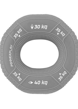 Еспандер кистьовий силіконовий powerplay pp-4331 hand grip large 30-35-40 кг. сірий