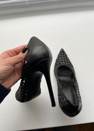 Туфли черные zara в стиле bottega vneta3 фото
