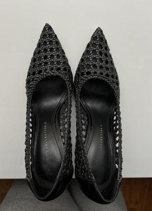 Туфли черные zara в стиле bottega vneta2 фото