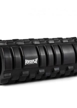Масажний ролик (роллер) powerplay 4025 massage roller чорний (33x14см.)