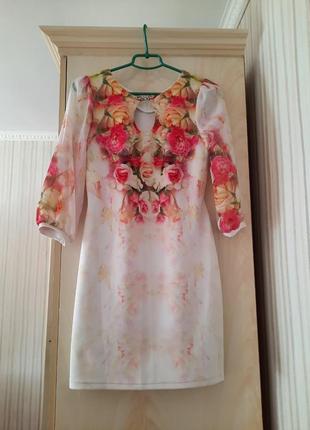 Плаття з принтом   квітів