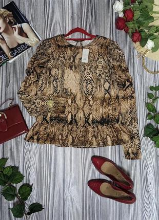 Шифоновая блуза в змеиный принт river island #3654