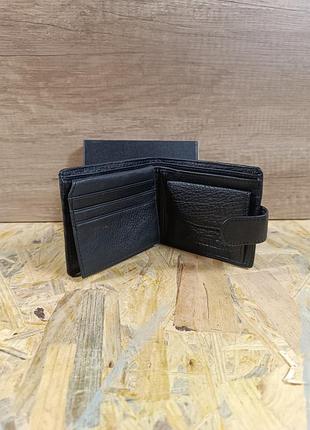 Мужской кожаный кошелек bretton 210 black edition5 фото