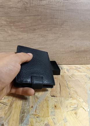 Мужской кожаный кошелек bretton 210 black edition8 фото