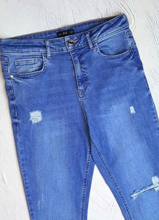 💝2+1=4 стильные зауженные синие джинсы скинни стрейч высокая посадка f&amp;f, размер 48 - 504 фото