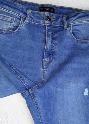 💝2+1=4 стильные зауженные синие джинсы скинни стрейч высокая посадка f&amp;f, размер 48 - 507 фото
