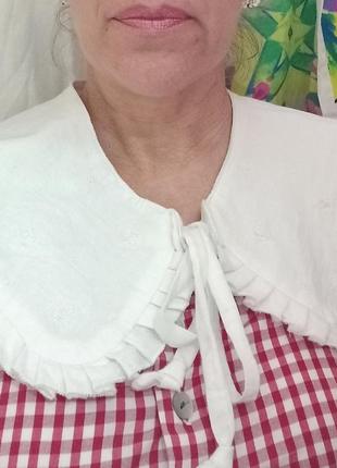 Набор из накладного воротничка и резинки для волос белого цвета в романтичном стиле 🌹❤