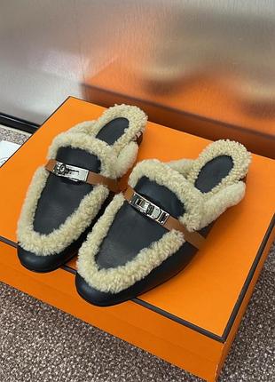 Мюлли лоферы в стиле hermes