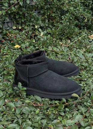 Женские угги ugg ultra mini black lacquer