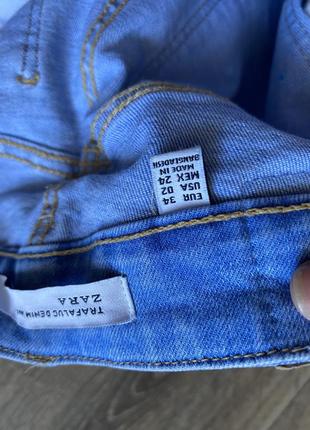 Голубые джинсы скинни zara8 фото