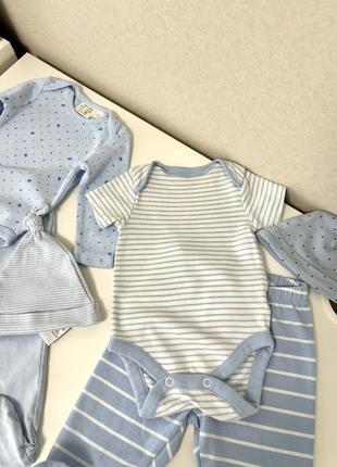 Новые комплекты одежды для малыша боди ползунки 0-3 мес 3-6 мес zara next4 фото