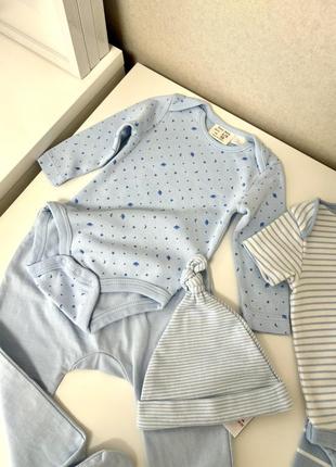 Нові комплекти одягу для малюка боді повзунки 0-3 міс 3-6 міс zara next3 фото