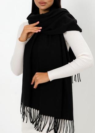 Теплый кашемировый палантин, черный