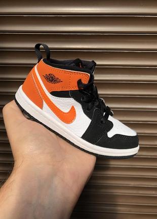 Nike air jordan 1 mid shattered backboard 26р 15-17см кроссовки детские оригинал