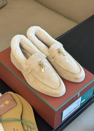 Утепленные лоферы loro piana с косточками