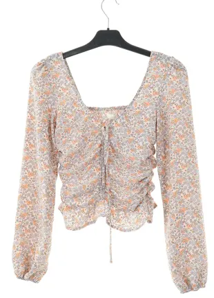 Топ блузка нюдового кольору з квітковим принтом h&m4 фото