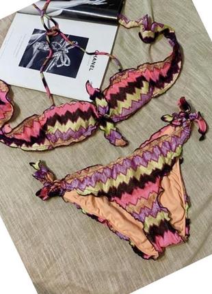 Victoria’s secret шикарный раздельный купальник на завязке