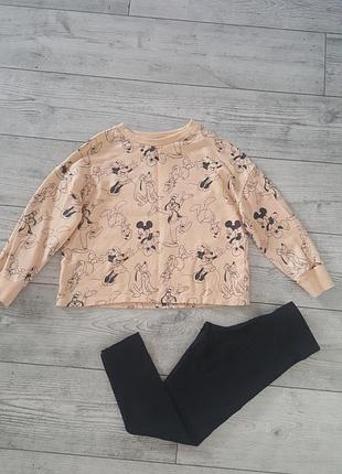 Набор комплект костюм для девочки  реглан кофта пуловер свитшот и лосины