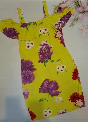 Платье женское короткое летнее с оборкой мини с цветами платье женское летнее вискозное на лето2 фото
