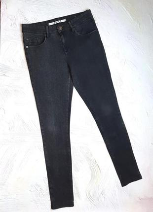 💝2+1=4 базовые серо-черные зауженные джинсы супер скинни topshop, размер 48 - 509 фото
