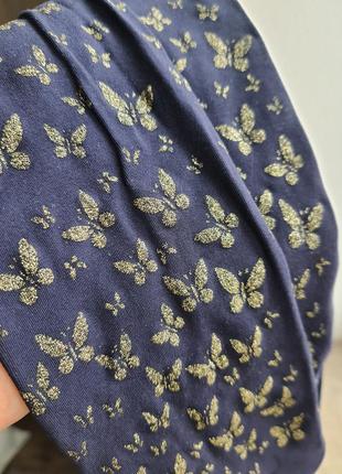 Классные капроновые колготки с золотыми бабочками2 фото