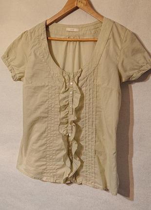 Женская хлопоковая блуза marks & spencer блузка m l uk14 46 48 хлопок