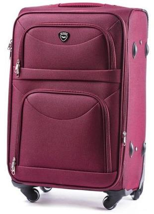 Чемодан текстиль бордовый арт.6802/4-1 bordo (l) wings польща