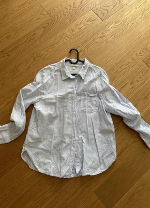 Льняная рубашка в идеальном состоянии h&amp;m, размер м2 фото