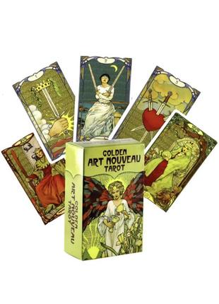 Мини золотое таро уэйт ар нуво - mini golden art nouveau tarot 58