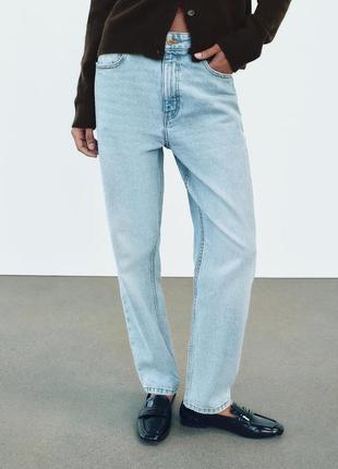 Укороченные вареные джинсы жении zara new
