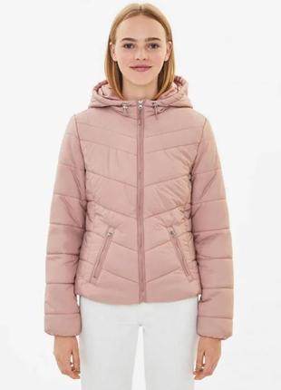 Куртка демісезонна жіноча bershka m блідо-рожева