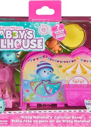 Игровой набор gabby’s dollhouse kitty narwhal's carnival room