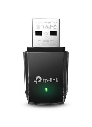 Сетевой беспроводной адаптер tp-link archer t3u usb/867 мбит/с внешний черный