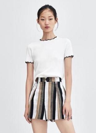 Шорты zara с льном