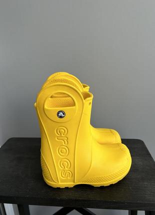 Гумові чобітки дитячі crocs жовті 25 р