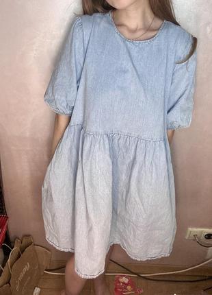 Джинсова сукня з карманами new look2 фото