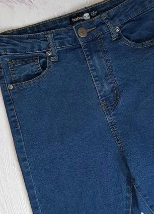 💝2+1=4 фірмові сині завужені джинси скіні висока посадка boohoo, розмір 44 - 464 фото