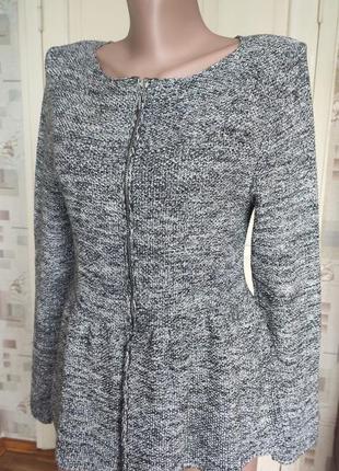 Стильный кардиган кофта с баской турция.